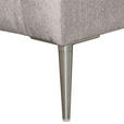 ECKSOFA Taupe Chenille  - Taupe/Silberfarben, KONVENTIONELL, Textil/Metall (143/284cm) - Carryhome