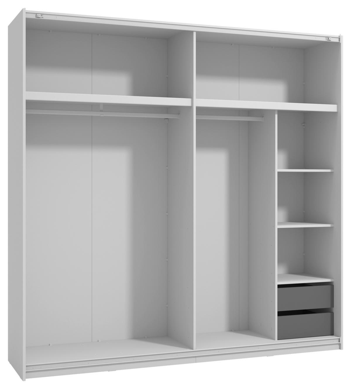 ZÁSUVKOVÝ DIEL, sivá, 44/38/41,5 cm - sivá, Konventionell, kompozitné drevo (44/38/41,5cm) - Xora
