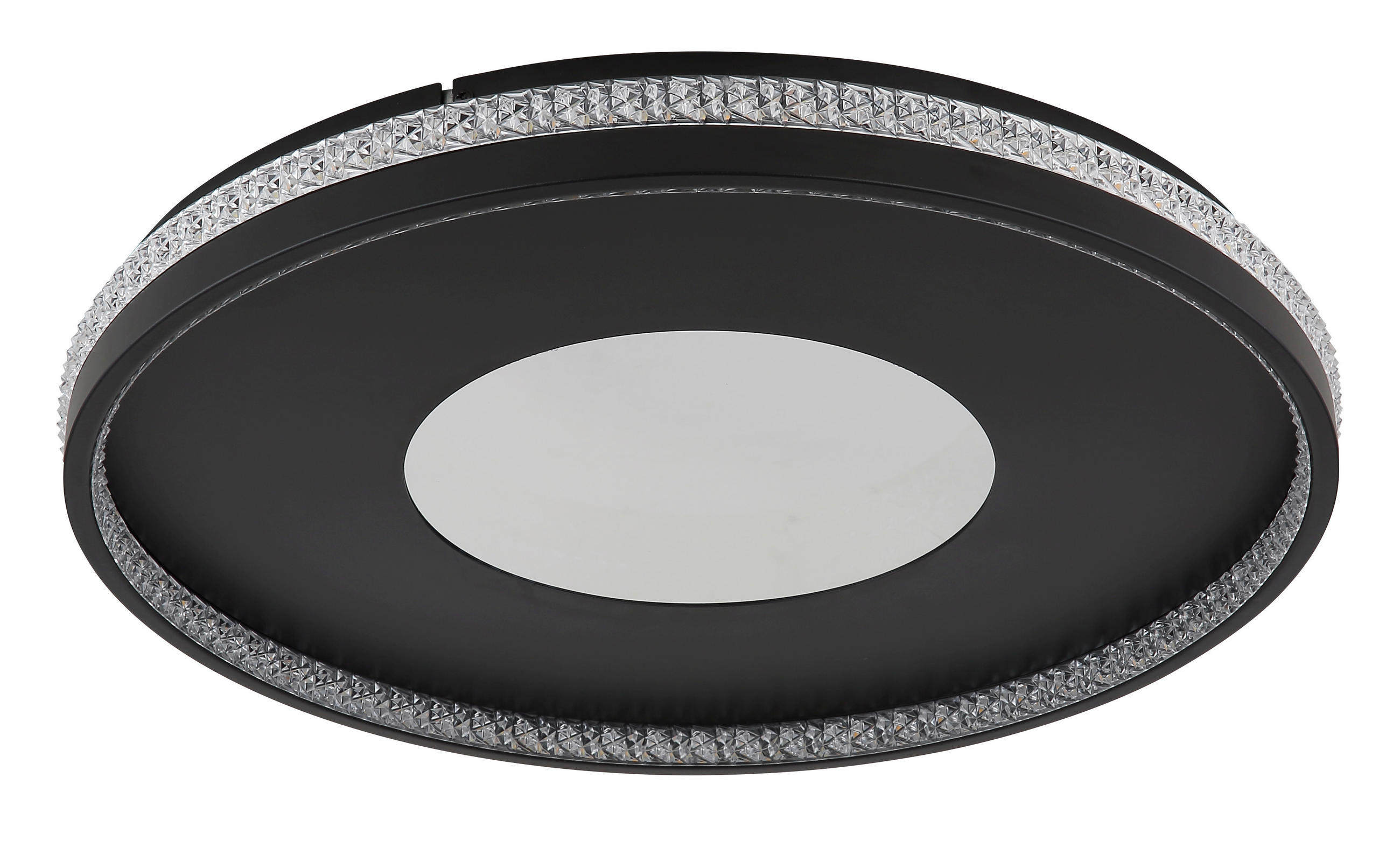 LED-DECKENLEUCHTE WALTRAUD 50/6,5 cm   - Klar/Schwarz, Trend, Kunststoff/Metall (50/6,5cm) - Globo