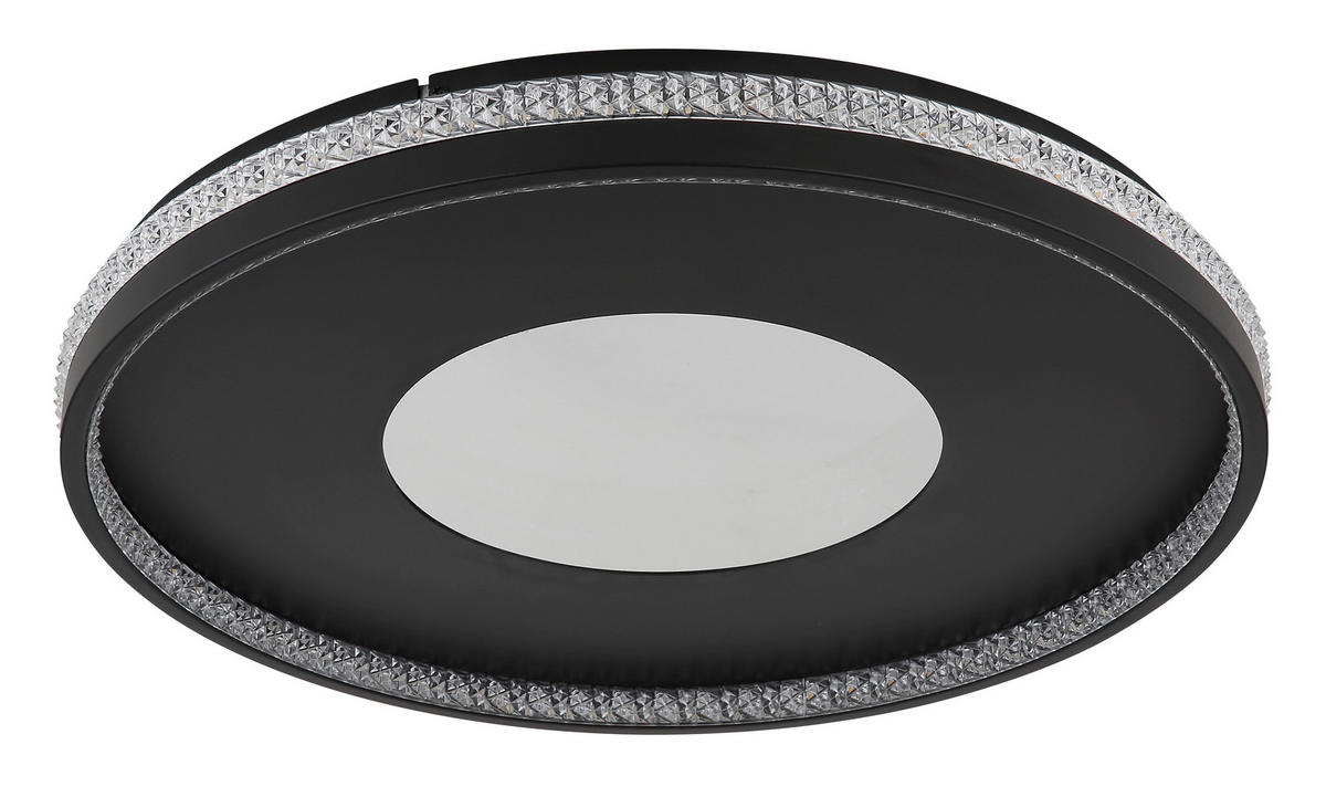 LED-DECKENLEUCHTE 50/6,5 cm   - Klar/Schwarz, Trend, Kunststoff/Metall (50/6,5cm)