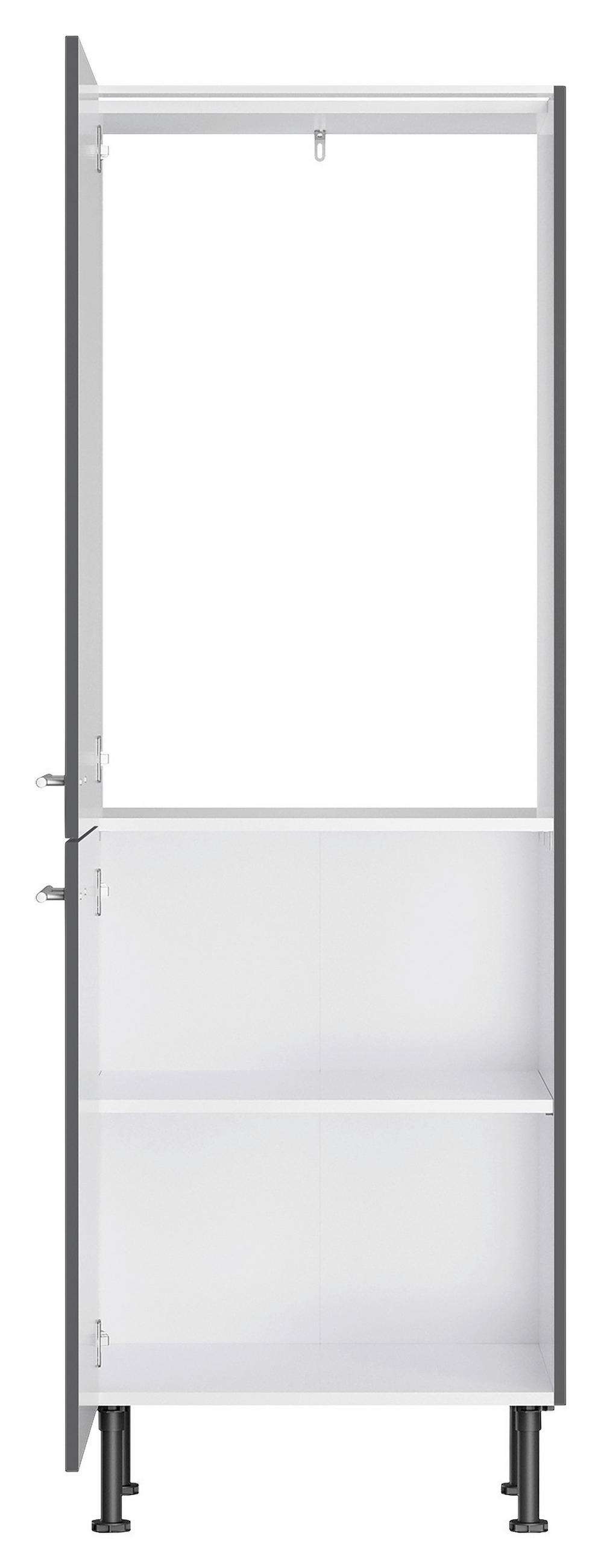 GERÄTEUMBAUSCHRANK 60/176,6/58,1 cm  in Anthrazit  - Edelstahlfarben/Anthrazit, Basics, Holzwerkstoff/Metall (60/176,6/58,1cm) - Optifit