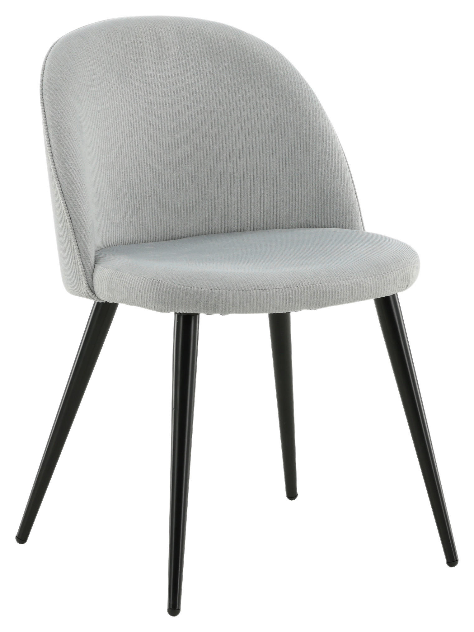 STUHL-SET 2 Stück  in Stahl Cord Metall, Textil  - Schwarz/Grau, Design, Textil/Metall (57/76,5/50cm) - Livetastic