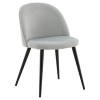 STOLSET 2 styck stål manchester  - svart/grå, Design, metall/textil (57/76,5/50cm) - Livetastic