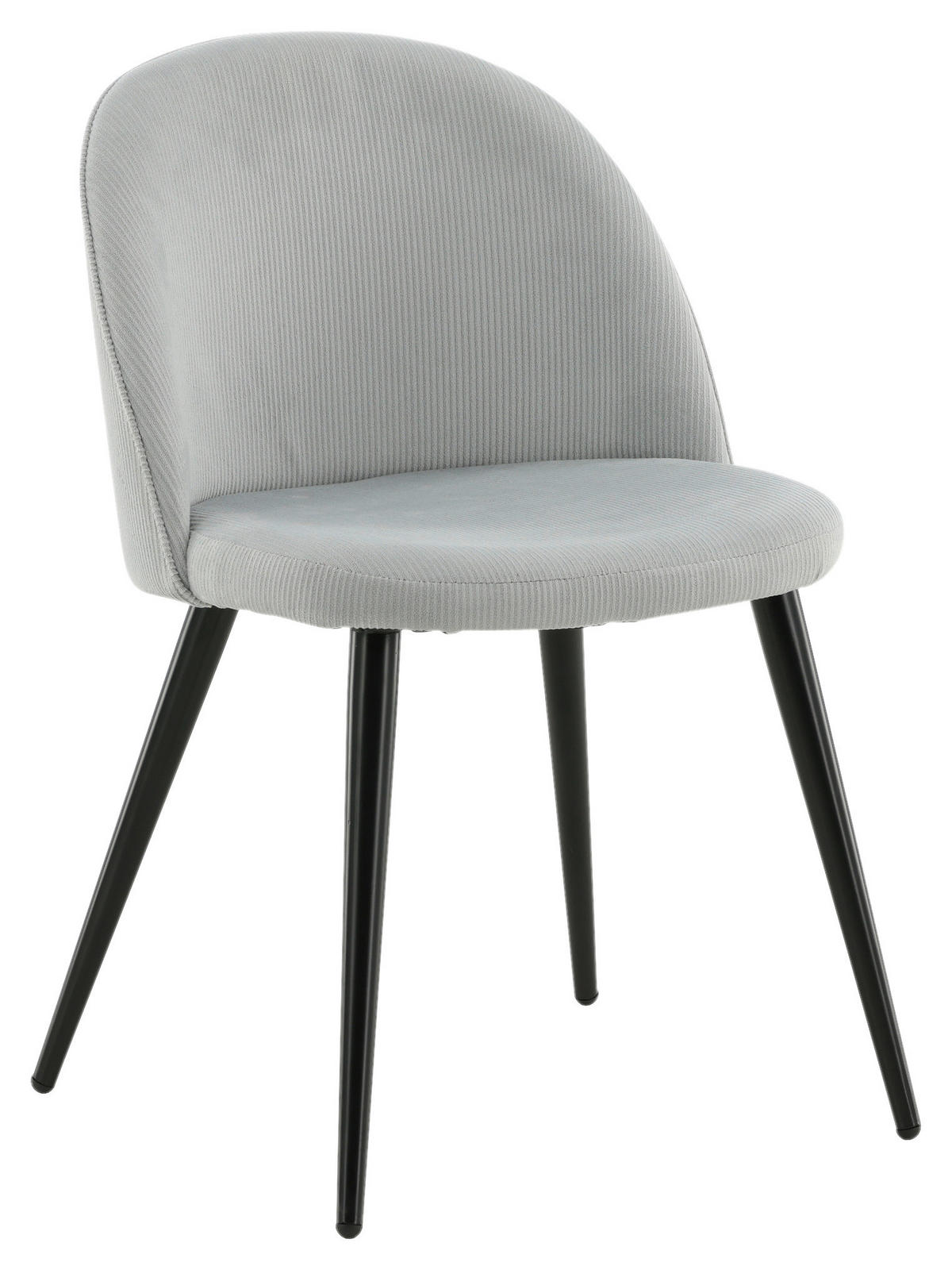 STOLSET 2 styck stål manchester  - svart/grå, Design, metall/textil (57/76,5/50cm) - Livetastic