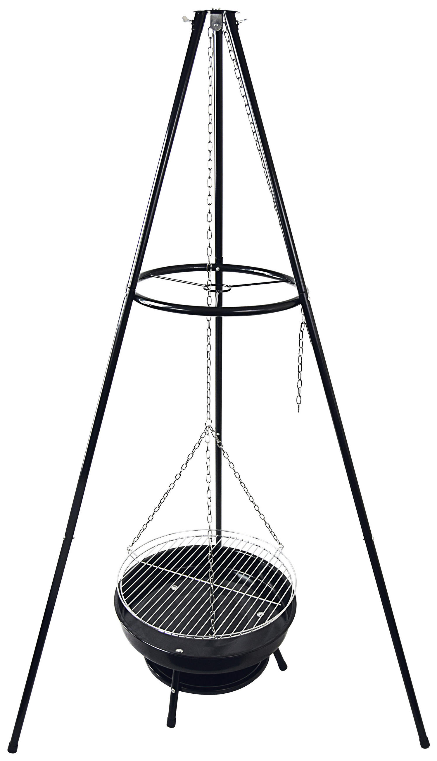 Thumbnail - Ambia Garden Schwenkgrill, Rot, Schwarz, Metall, 91.5x148.5 cm, Grillrost höhenverstellbar, Grills & Outdoor-Küchen, Hol...