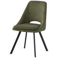 STUHL   Cord  Olivgrün  - Schwarz/Olivgrün, Design, Textil/Metall (48/85/56cm) - Carryhome