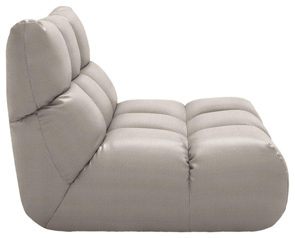 SESSEL Feincord Beige  - Beige/Schwarz, Design, Kunststoff/Textil (112/85/108cm) - Pure Home Lifestyle