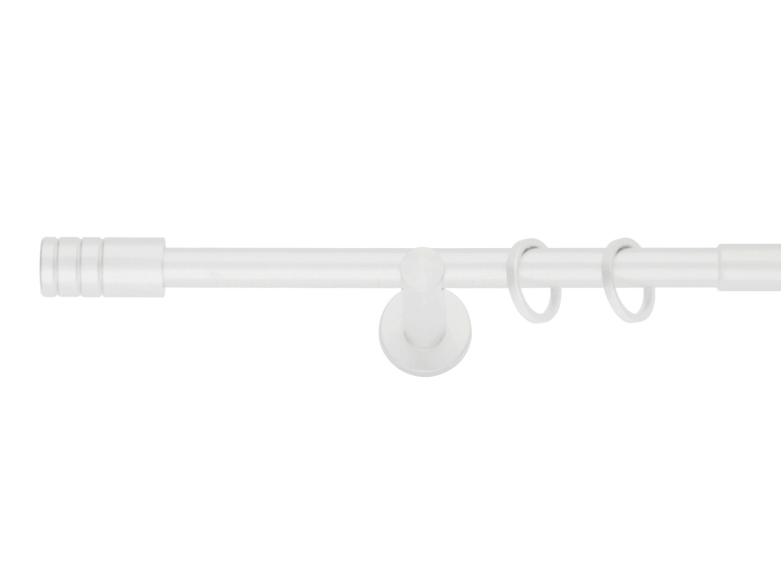 VORHANGSTANGENSET  160 cm  - Weiß Hochglanz, Basics, Metall (160cm)