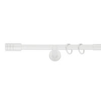 VORHANGSTANGENSET  210 cm  - Weiß Hochglanz, Basics, Metall (210cm)