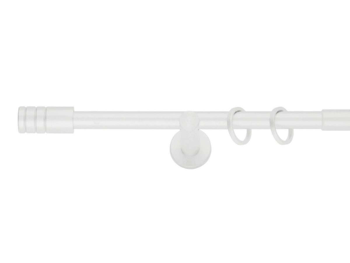 VORHANGSTANGENSET 120 cm  - Weiß Hochglanz, Basics, Metall (120cm)