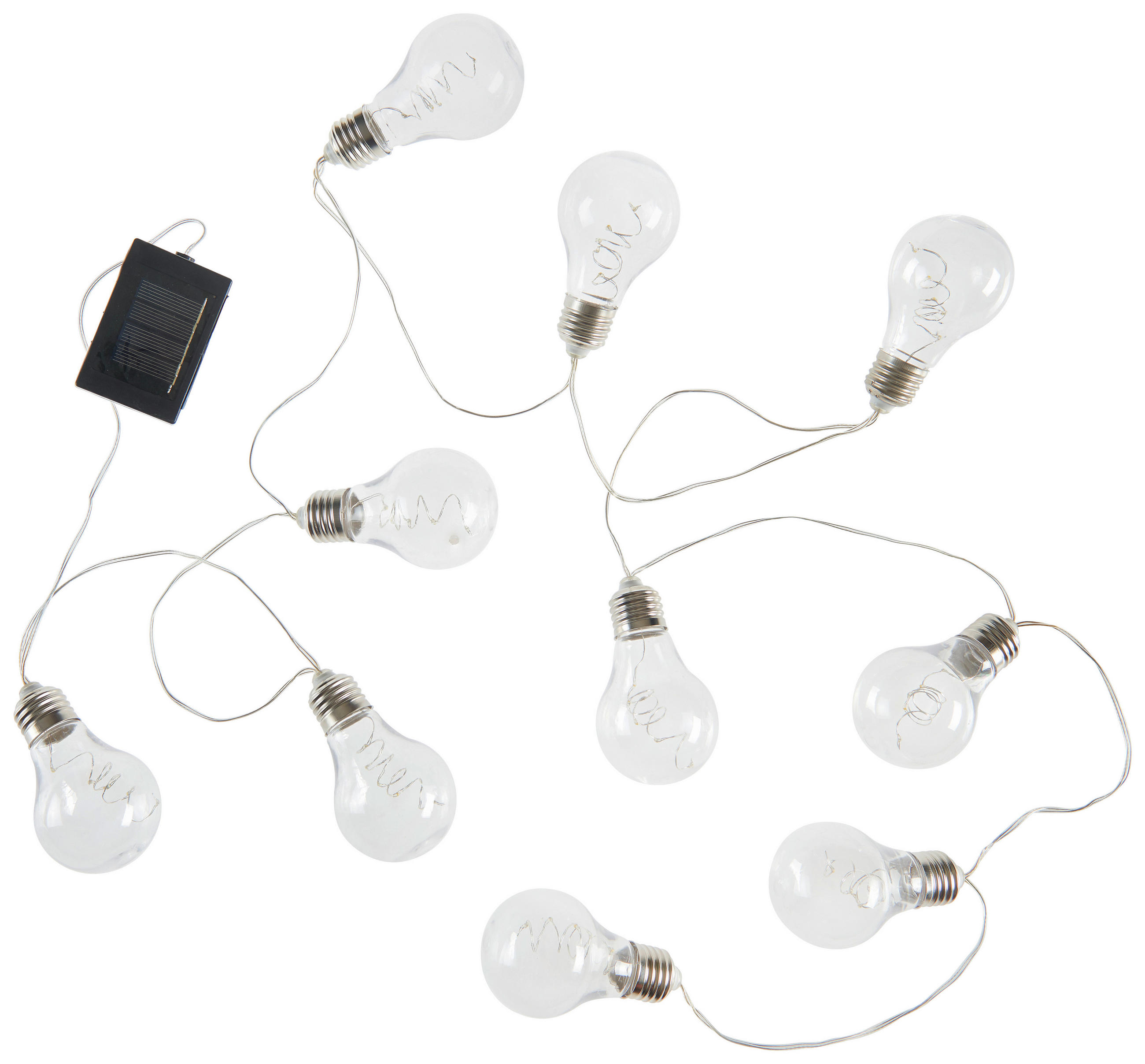 SOLARLICHTERKETTE 380 cm   - Transparent/Schwarz, LIFESTYLE, Kunststoff/Metall (380cm) - Ambia Garden