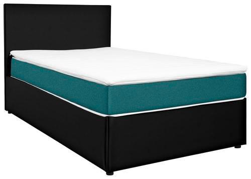 BOXBETT 160/200 cm  in Schwarz, Türkis  - Türkis/Schwarz, KONVENTIONELL, Holz/Holzwerkstoff (160/200cm) - Carryhome