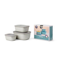 SADA DÓZ NA POTRAVINY 3-dielne - biela, Basics, plast (25,0/20,0/15cm) - Mepal