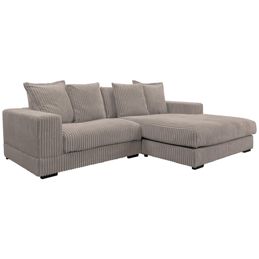 Thumbnail - Mid.you Ecksofa, Taupe, Textil, 4-Sitzer, Füllung: Polyurethan (PUR),Polyurethan (PUR),Polyurethan (Pur), Ottomane recht...