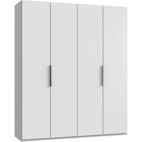 DREHTÜRENSCHRANK 200/236/58 cm 4-türig Weiß  - Chromfarben/Weiß, MODERN, Holzwerkstoff (200/236/58cm) - MID.YOU