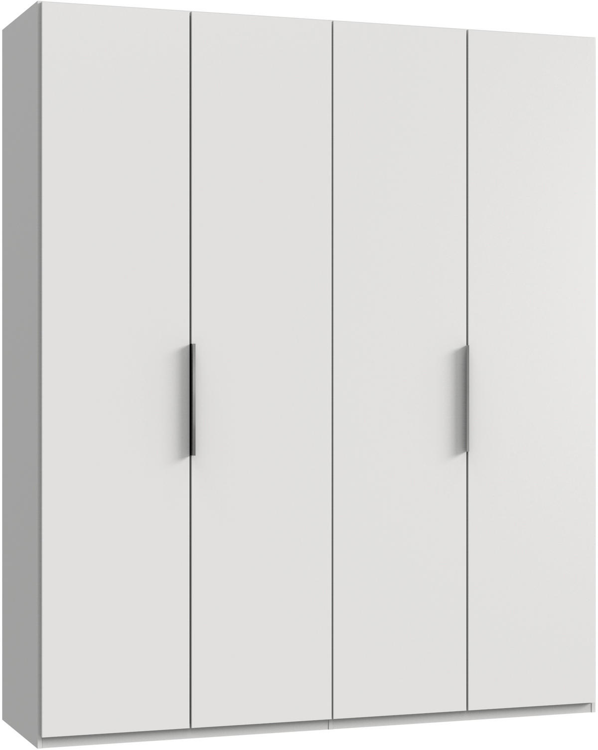 DREHTÜRENSCHRANK 200/236/58 cm 4-türig Weiß  - Chromfarben/Weiß, MODERN, Holzwerkstoff (200/236/58cm) - MID.YOU