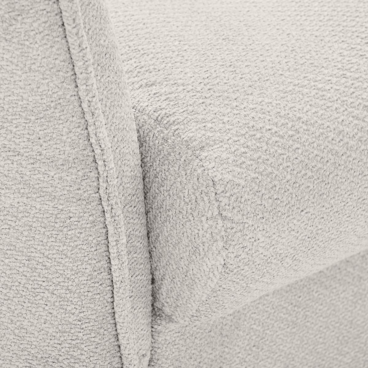 BIGSOFA Webstoff Weiß  - Schwarz/Weiß, KONVENTIONELL, Textil/Metall (282/94/127cm) - Ambia Home