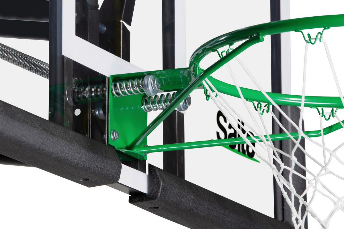 BASKETBALLSTÄNDER - Schwarz/Grün, KONVENTIONELL, Kunststoff/Metall (128/296-371/210cm) - Salta