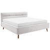 POLSTERBETT 180/200 cm  in Hellgrau  - Eichefarben/Birkefarben, Konventionell, Holz/Textil (180/200cm) - Boxxx