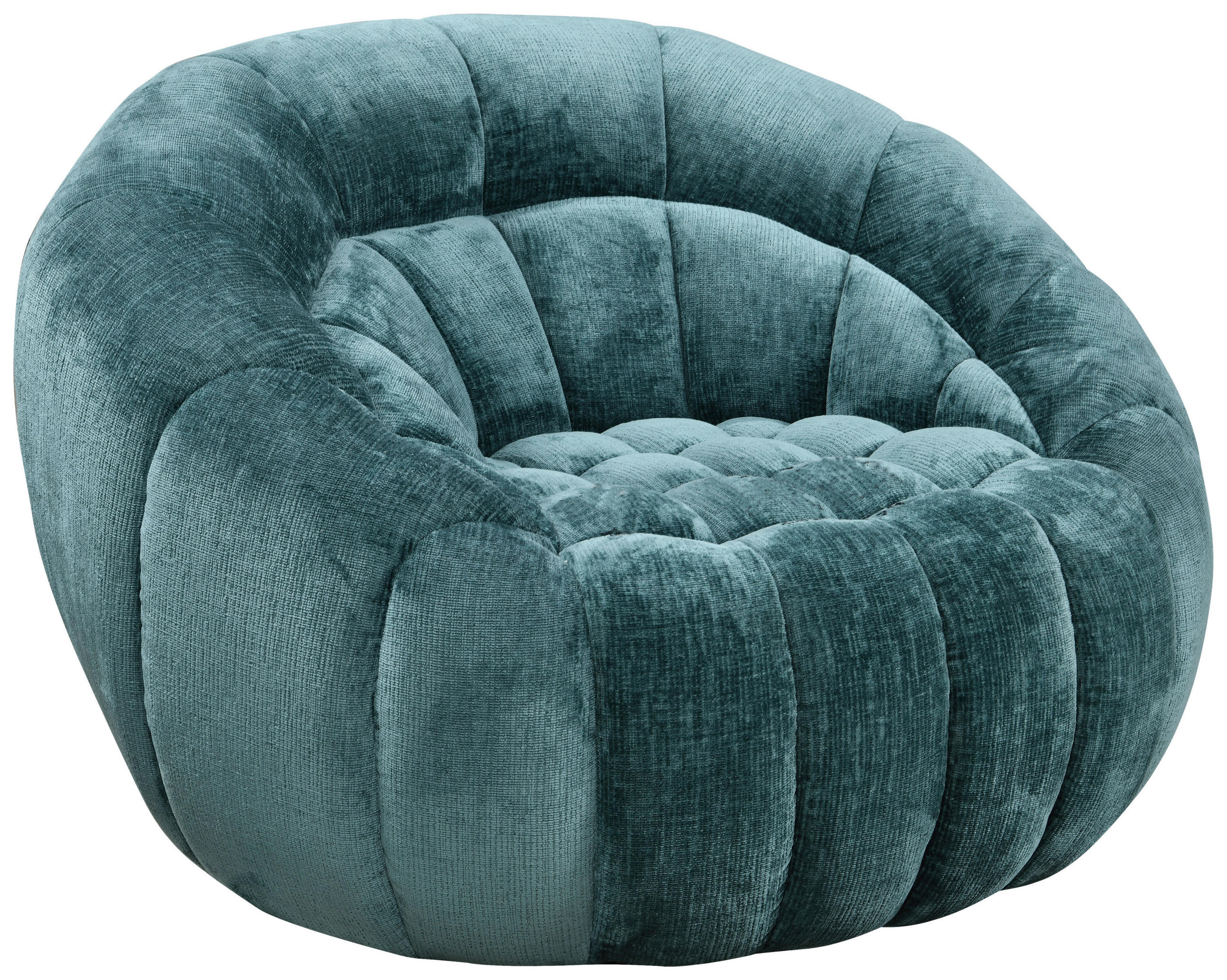 SESSEL in Struktur Petrol - Petrol/Schwarz, Design, Textil (114/77/104cm) - Carryhome