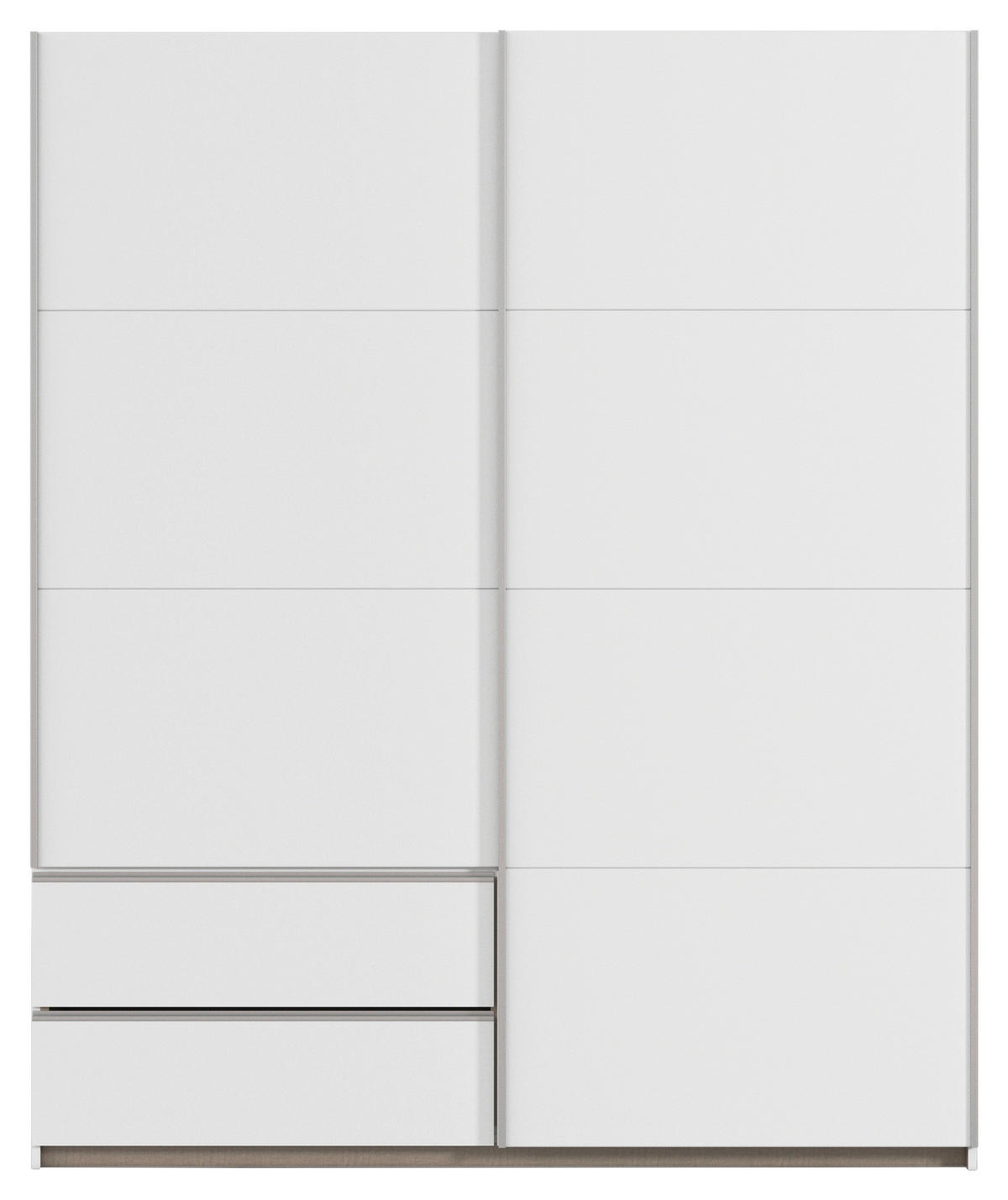 SCHWEBETÜRENSCHRANK in Weiss  - Weiss/Alufarben, Modern, Holzwerkstoff (175/210/59cm) - Rauch Möbel