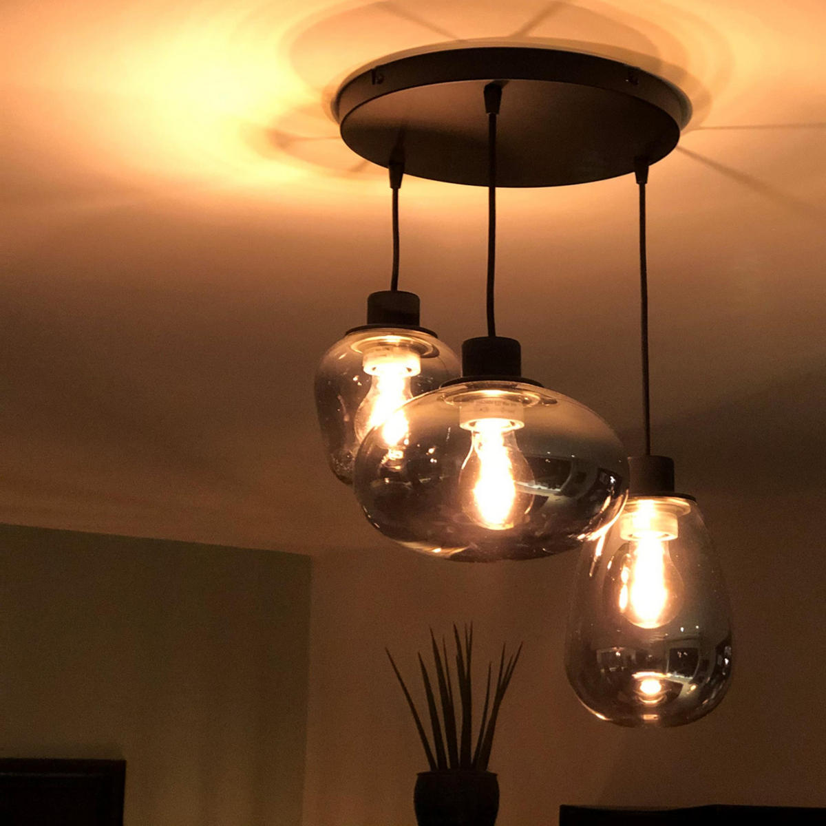 PENDELLEUCHTE  50/60-350/50 cm   - Schwarz, Trend, Glas/Metall (50/60-350/50cm)