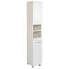 HOCHSCHRANK 30/180/35 cm  - Chromfarben/Weiss, Modern, Holzwerkstoff/Kunststoff (30/180/35cm) - Held
