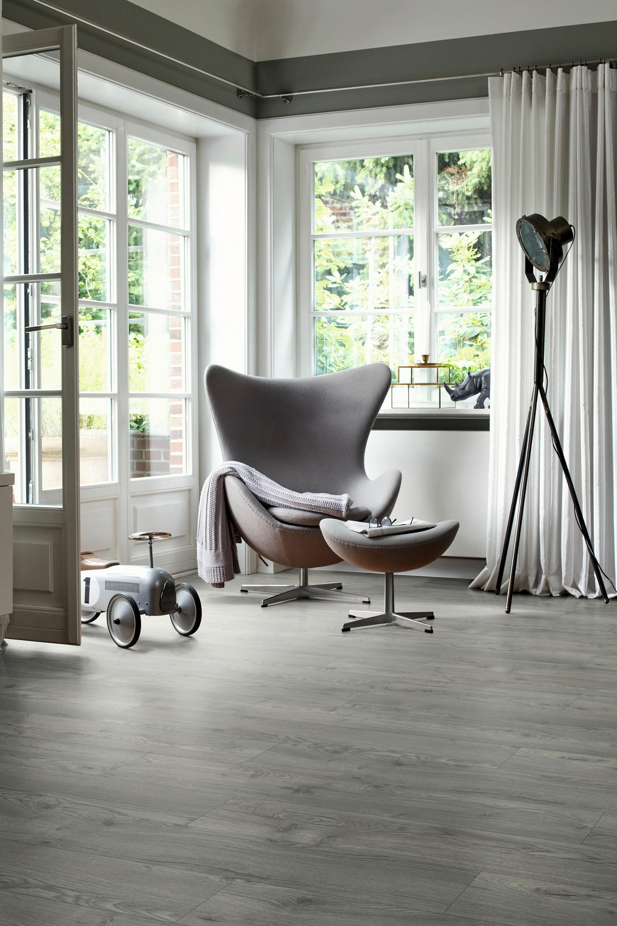 LAMINATBODEN Avery Eiche grau EGGER Nature Sense Aqua  per  m² - Eichefarben/Dunkelgrau, KONVENTIONELL, Holzwerkstoff (129.2/19.3/1cm) - Egger Holzwerkstoffe