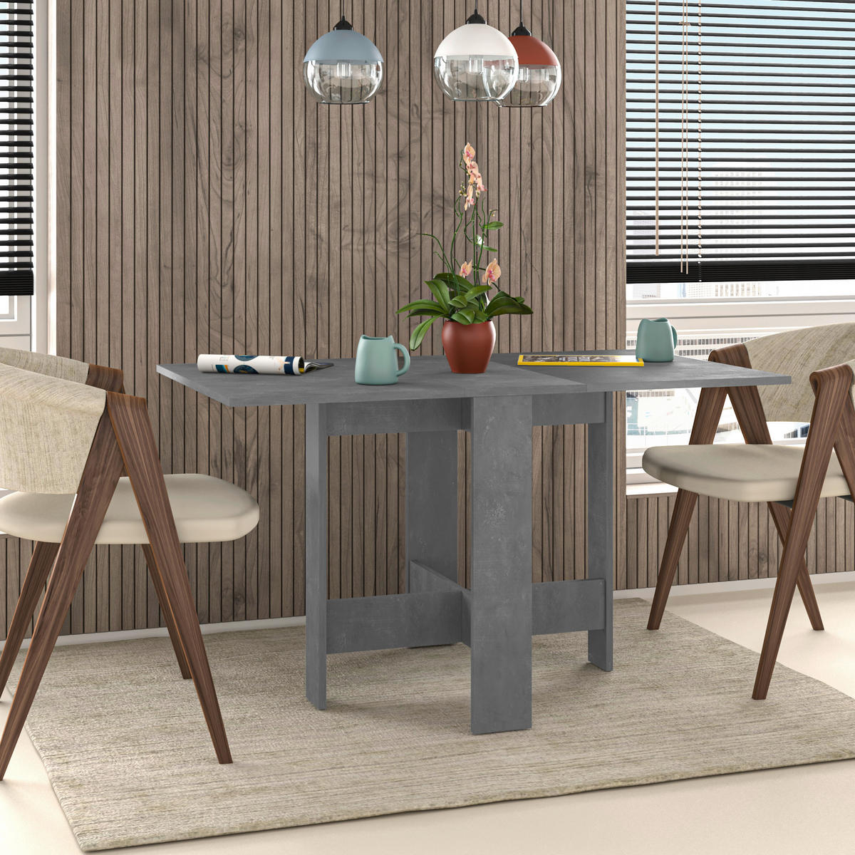 ESSTISCH rechteckig Grau  - Grau, Design, Holzwerkstoff (130/76/73cm) - Livetastic