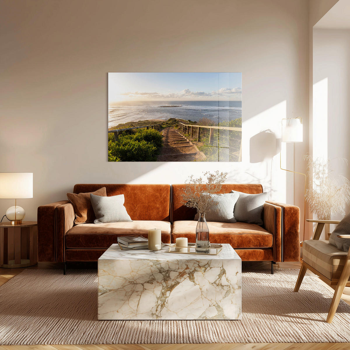 LEINWANDBILD Landschaft & Natur 85/113 cm  - Multicolor, Basics, Holz/Textil (85/113cm)