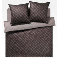 WENDEBETTWÄSCHE Makosatin 200/200 cm  - Schwarz/Braun, Design, Textil (200/200cm) - Joop!