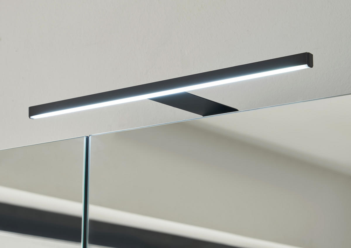 SPIEGELSCHRANK 60/70/23 cm  - Schwarz/Grün, Basics, Glas/Holzwerkstoff (60/70/23cm) - MID.YOU