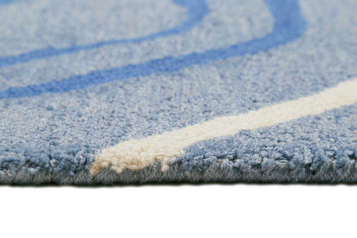 FLACHWEBETEPPICH 80/150 cm Drive Blau, Gelb, Hellblau  - Blau/Gelb, Design, Textil (80/150cm) - Esprit