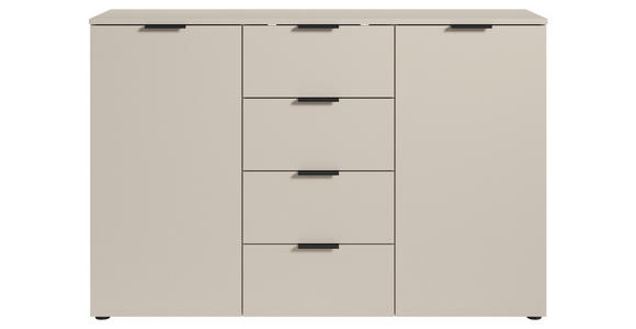SIDEBOARD in 135/90/40 cm - Kaschmir/Schwarz, Basics, Holzwerkstoff/Kunststoff (135/90/40cm) - Carryhome