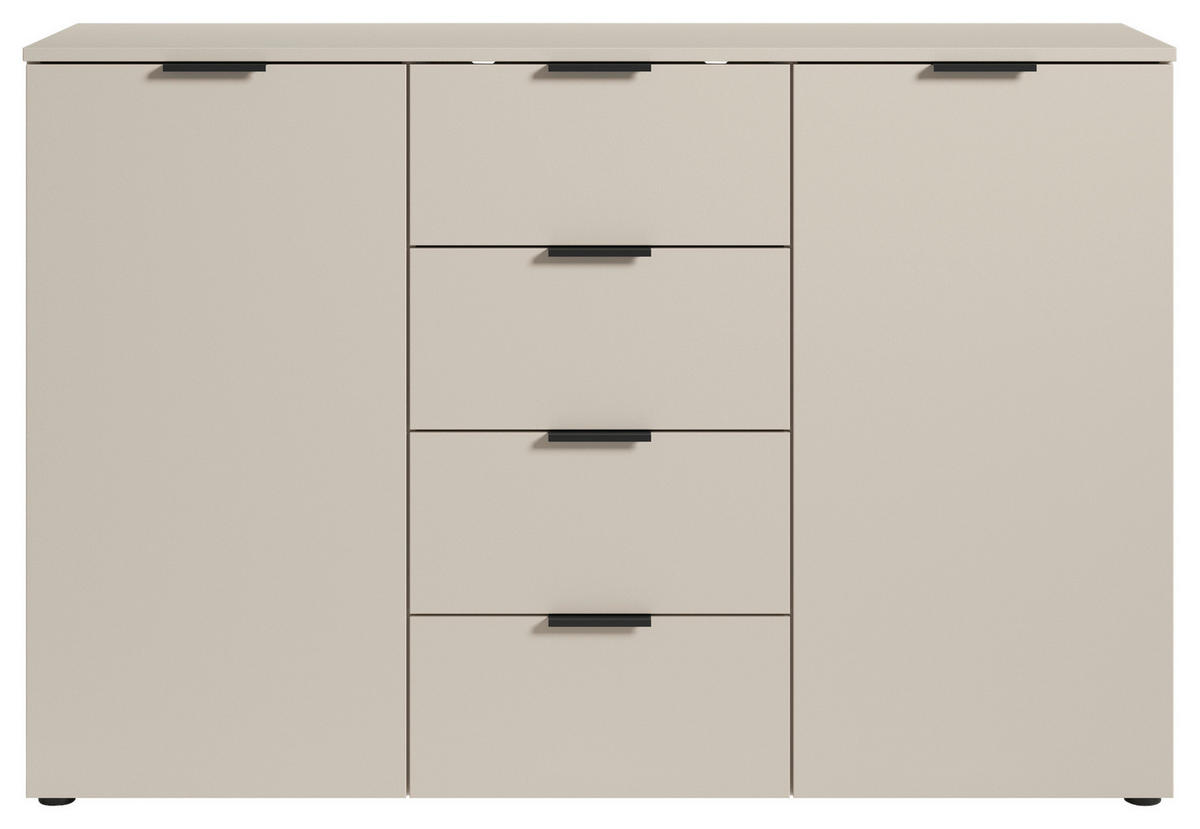 KOMODA S VRATIMA - kašmir/crna, Osnovno, pločasti materijal/plastika (135/90/40cm) - Xora