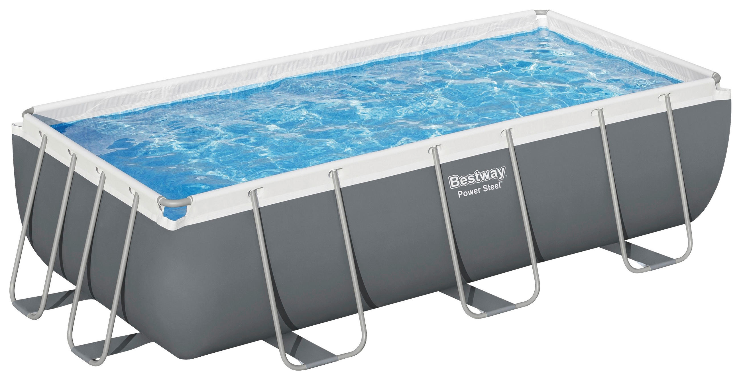 BAZÉN 404/201/100 cm - šedá, Konvenční, kov/plast (404/201/100cm) - Bestway