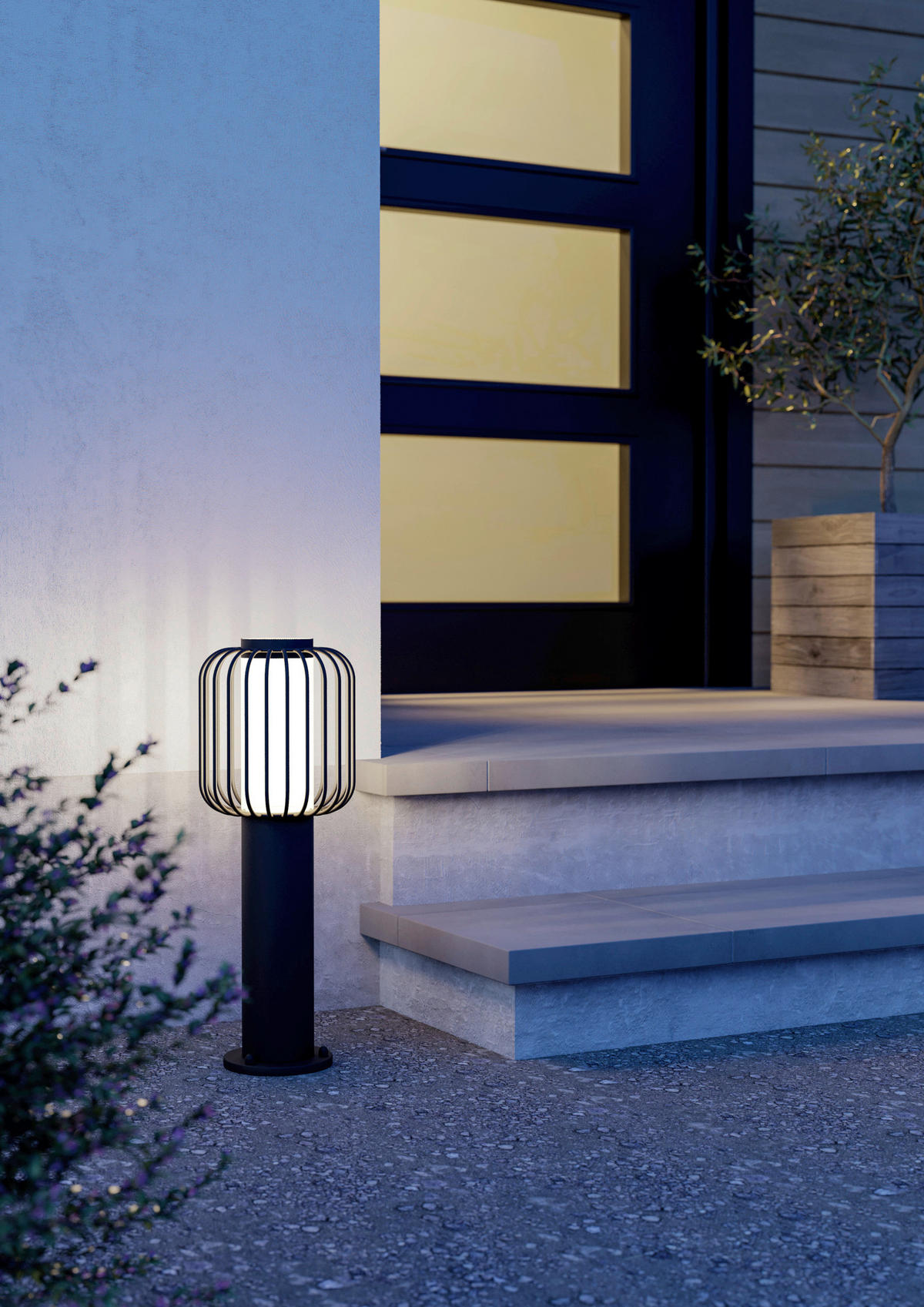 AUSSENWANDLEUCHTE - Weiss/Schwarz, Basics, Kunststoff/Metall (16,5/45cm) - Eglo