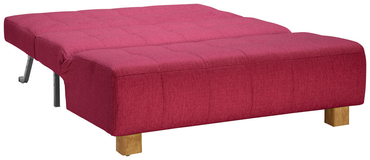 SCHLAFSOFA Flachgewebe Rot  - Rot/Naturfarben, Design, Holz/Textil (145/92/102cm) - Novel