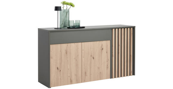 SIDEBOARD 164,2/87,9/42 cm  in Grau, Eiche Artisan  - Eiche Artisan/Grau, Trend, Holzwerkstoff (164,2/87,9/42cm) - Carryhome