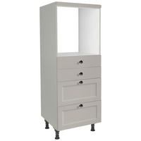 GERÄTEUMBAUSCHRANK 60/168/58 cm  in Grau  - Schwarz/Grau, MODERN, Holzwerkstoff/Metall (60/168/58cm) - Nobilia