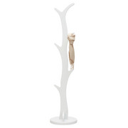 SAMOSTOJEČ OBEŠALNIK - bela, Design, leseni material (40/175/32cm) - XORA