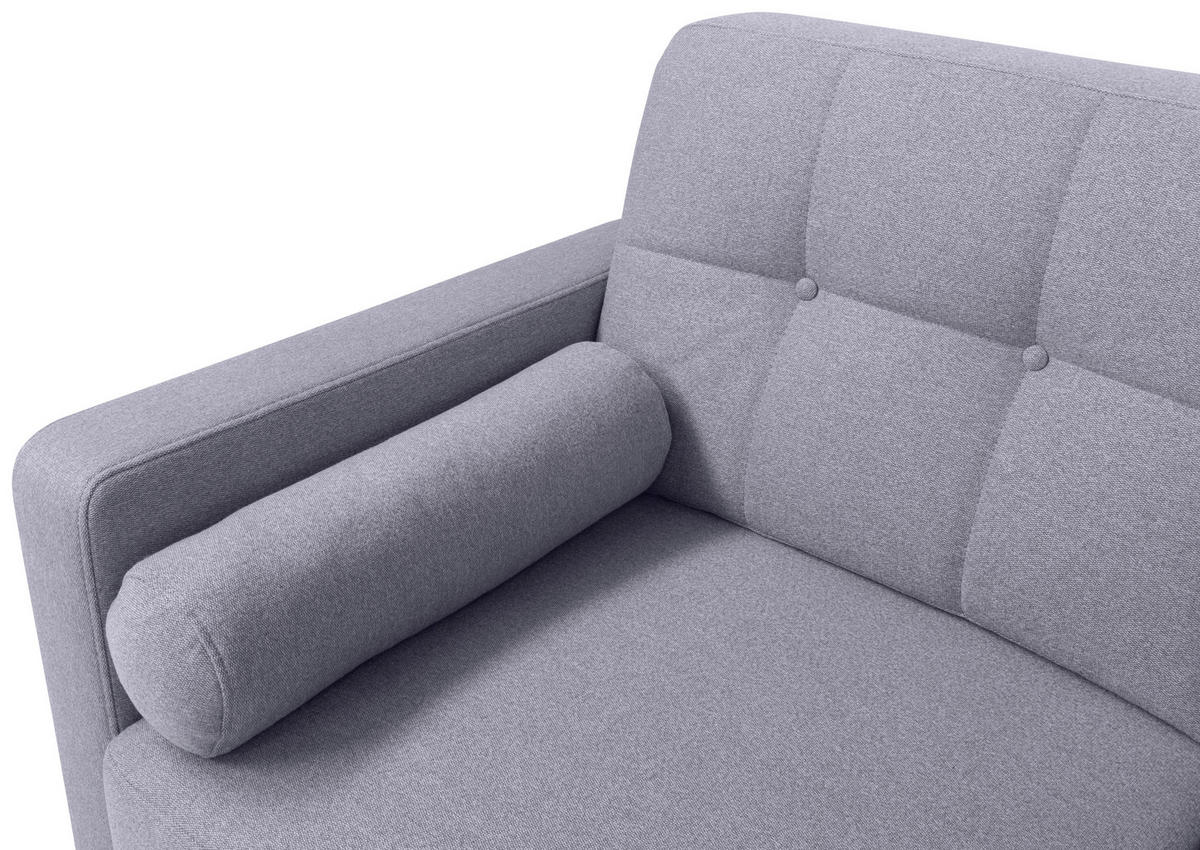 ECKSOFA in Flachgewebe Hellgrau  - Eiche Wotan/Hellgrau, Konventionell, Holz/Textil (242/242cm) - MID.YOU