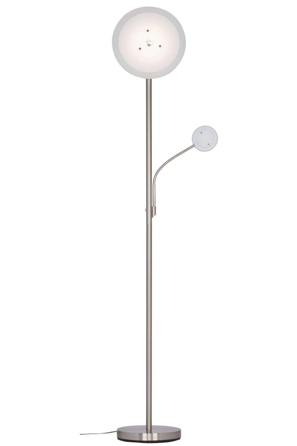 STOJACÍ LED SVÍTIDLO, 32/180 cm  - bílá/opál, Konvenční, kov/plast (32/180cm) - Novel