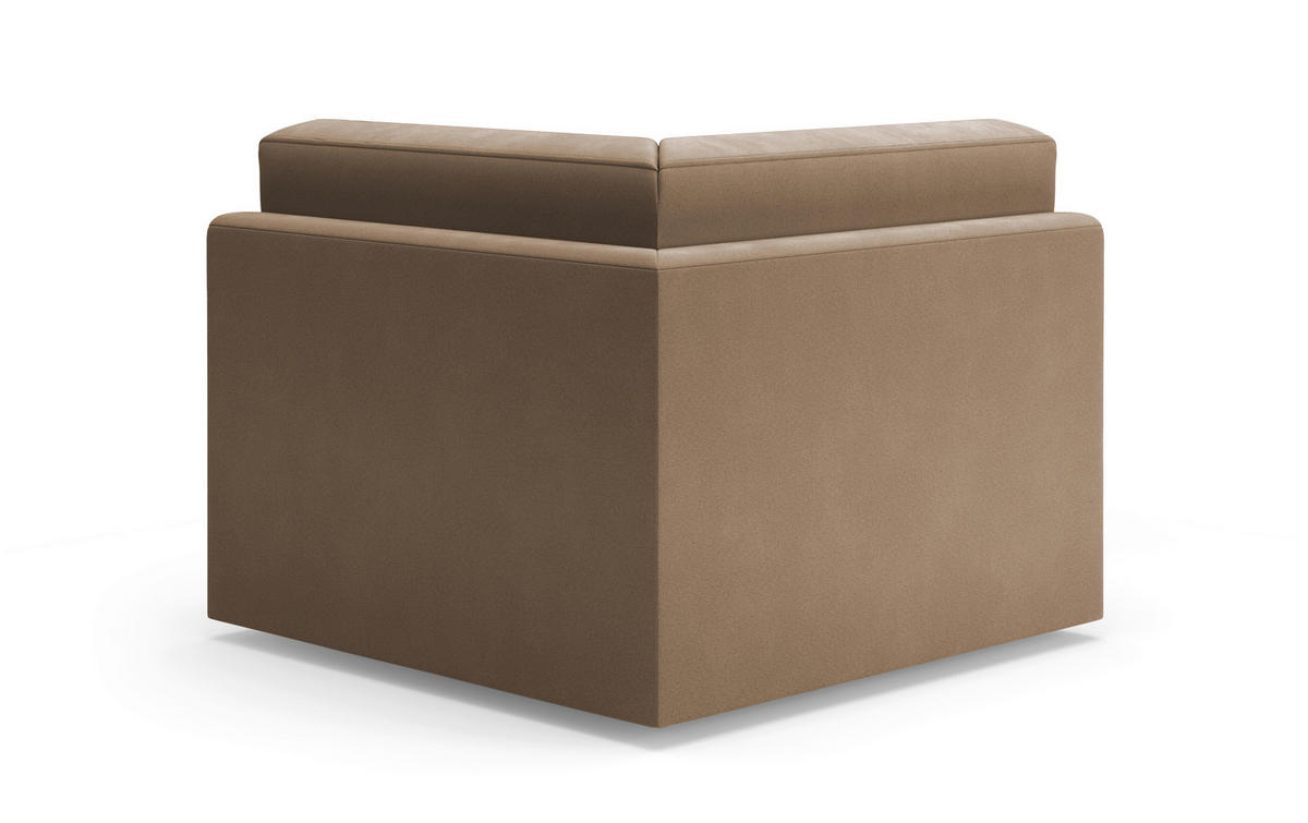 ECKELEMENT FABIO E Mikrofaser  - Schwarz/Braun, MODERN, Kunststoff/Textil (105/87/105cm) - Sit & More