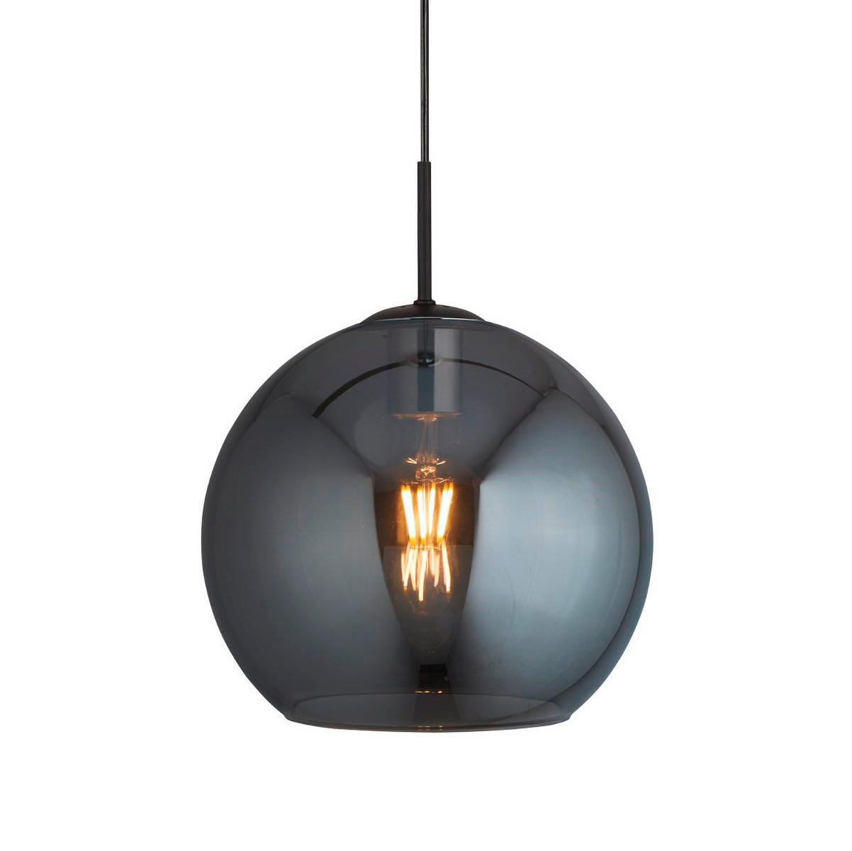 VISEČA SVETILKA  Amsterdam      30/120 cm      E27 - črna, Design, kovina/steklo (30/120cm)