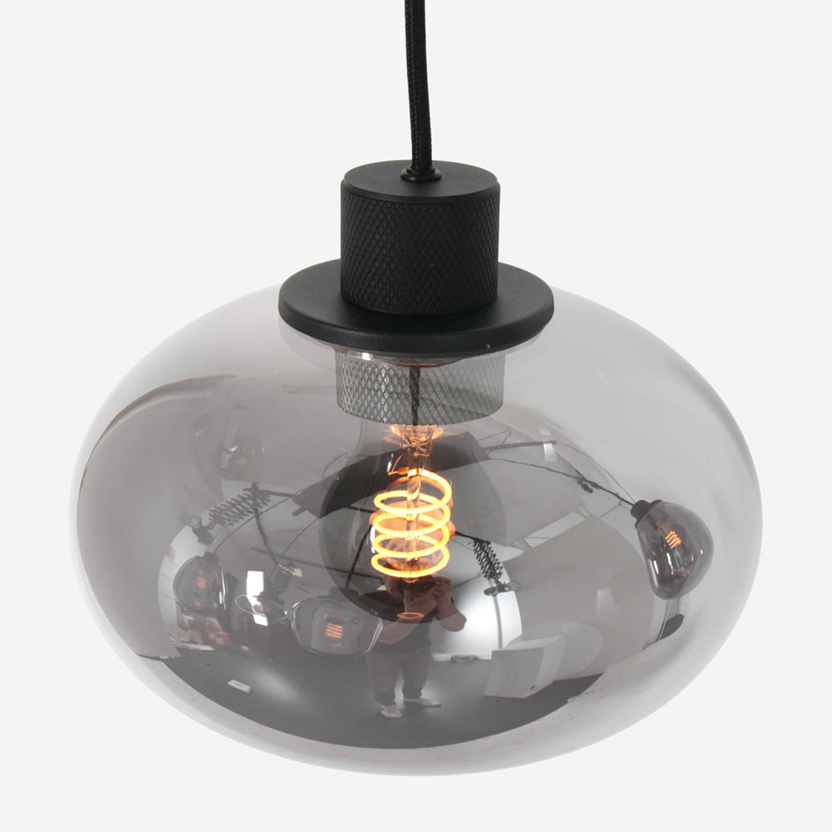 PENDELLEUCHTE  50/60-350/50 cm   - Schwarz, Trend, Glas/Metall (50/60-350/50cm)