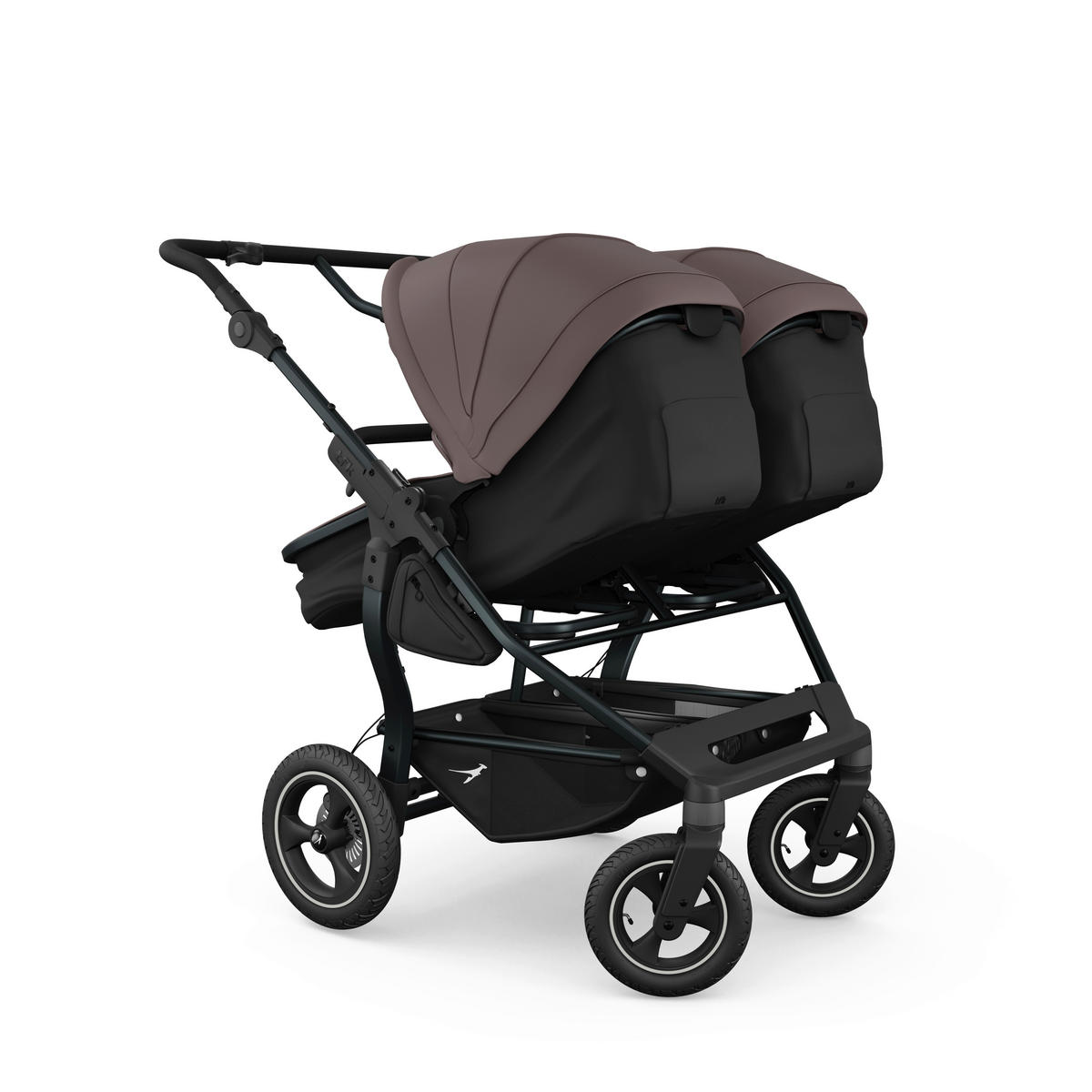 KOMBIKINDERWAGEN Duo 2-in-1 Kombi  - Anthrazit/Braun, Basics, Textil/Metall (79/111/110cm) - TFK