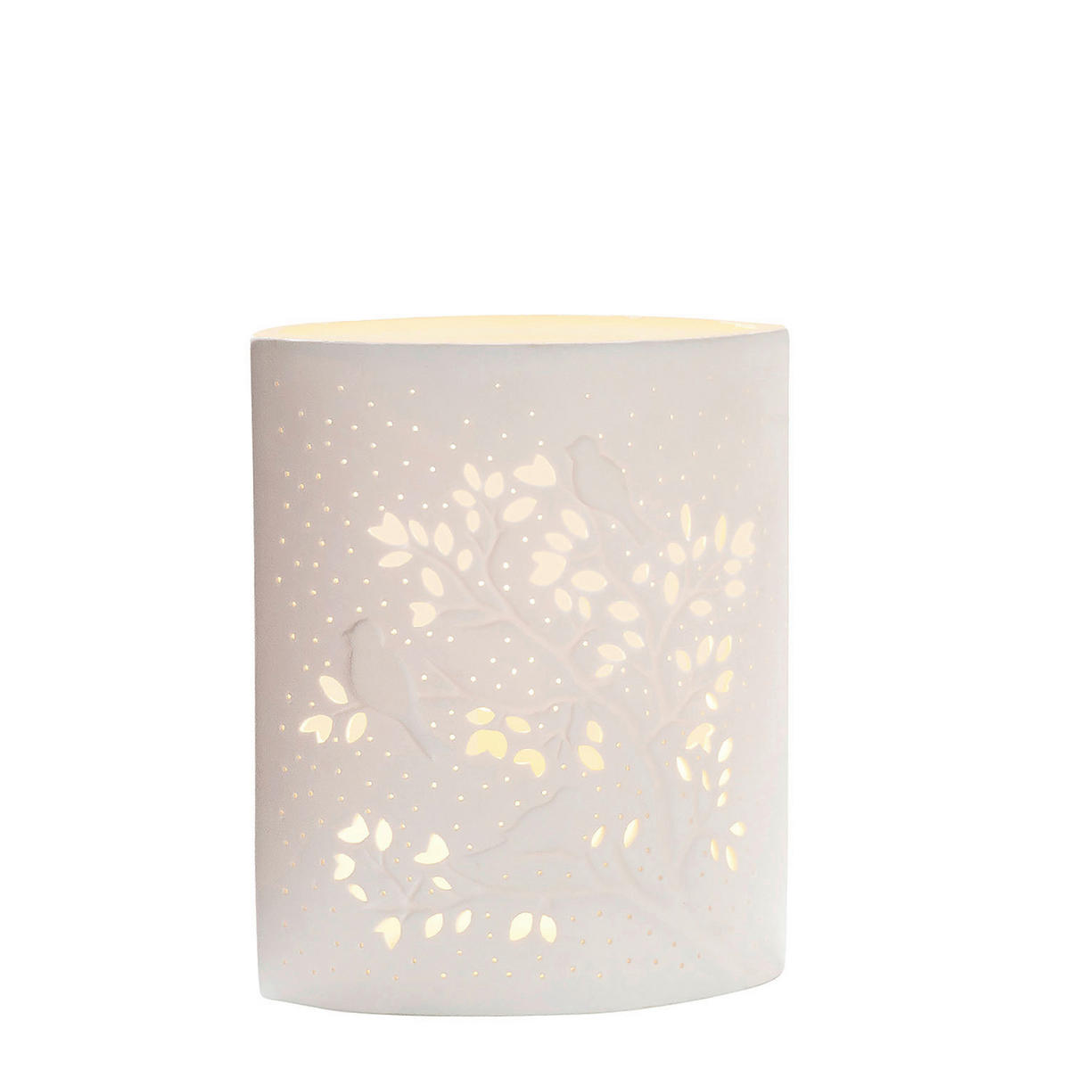 TISCHLEUCHTE   - Weiß, Basics, Keramik (16,5/20/10,5cm)