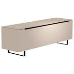 LOWBOARD Schwarz, Sandfarben  160/51/45 cm  - Sandfarben/Schwarz, Design, Glas/Holzwerkstoff (160/51/45cm) - Moderano