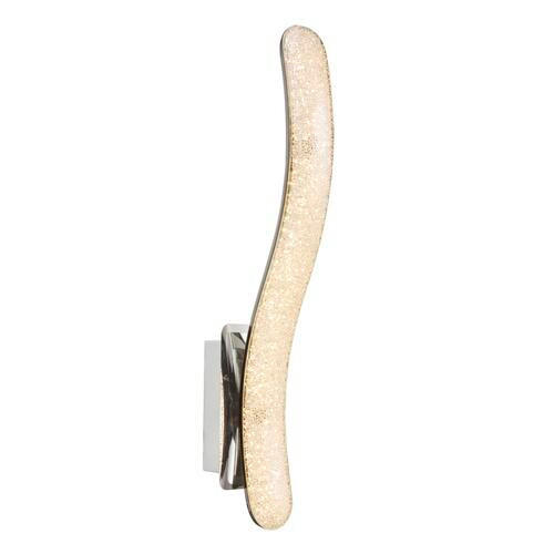 APLICĂ DE PERETE CU LED - culoare crom, Basics, plastic/metal (8/45/12cm)